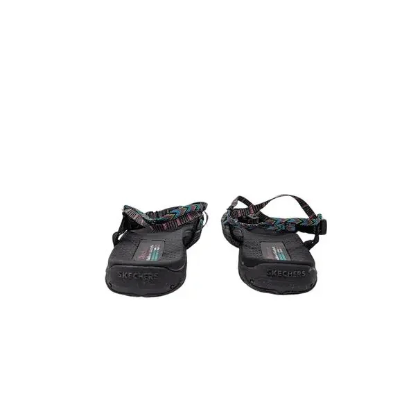 Skechers Reggae Islander Sandals Black Multi-Strap Toe Loop Slingback Size 8 - Picture 5 of 7
